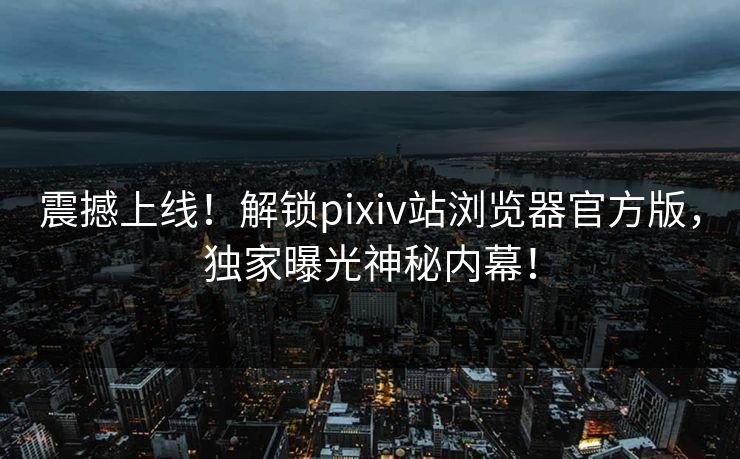 震撼上线！解锁pixiv站浏览器官方版，独家曝光神秘内幕！