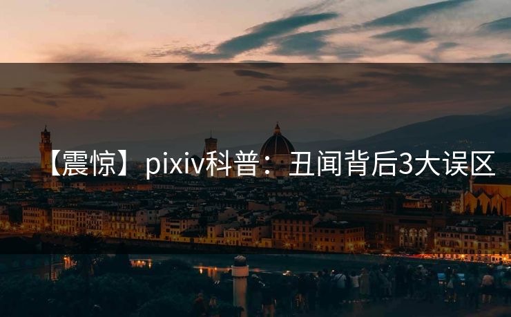 【震惊】pixiv科普：丑闻背后3大误区